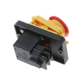 Bouton poussoir commun KJD12 12 A 250 V 4 pôles Commande de touches légère en plastique pour interrupteur à bouton-poussoir dans