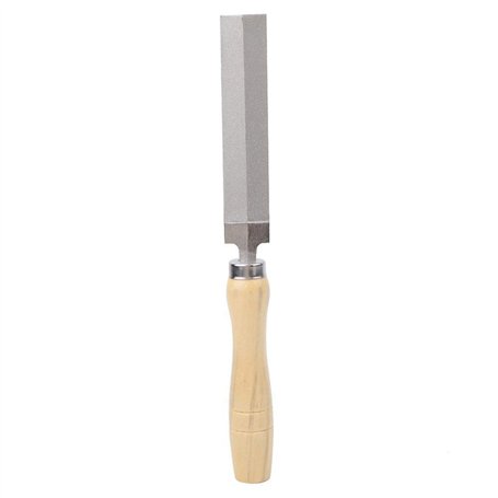 Tiiyee Lime rhombique diamantée Lime Demi Ronde enduite de Diamant Manche en Plastique Outil de Remplissage de Lime Outil à Main