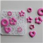 Ralondbey Moule en résine époxy Moules en silicone pour moulage en silicone moules porte-clés bijoux en résine coeur étoile fleu