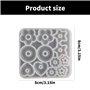Ralondbey Moule en résine époxy Moules en silicone pour moulage en silicone moules porte-clés bijoux en résine coeur étoile fleu