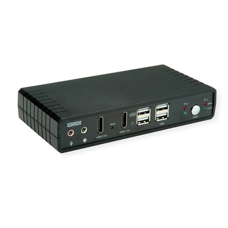 ROLINE commutateur Audio KVM Dual Head HDMI 4K60