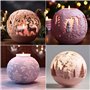 Meiliyizu Lot de 4 moules en silicone en forme de boule de Noël pour bougie, savon, décoration de Noël, décorations de plâtre, c