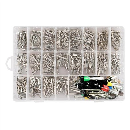 Yilingjc Assortiment de 340 broches de connecteurs électriques pour automobile - Assortiment de broches mâles et femelles - Conn