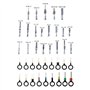 Yilingjc Assortiment de 340 broches de connecteurs électriques pour automobile - Assortiment de broches mâles et femelles - Conn