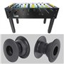 Shanrya Roulement de Baby-Foot, 10 Paires Noire Plastique Tables de Baby-Foot, Hauteur Interne Réglable de 23 à 34mm, 5529 Roule