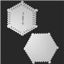 Zeizafa Jauges d'épaisseur de peinture 25-3000um en acier inoxydable hexagonal pour film humide pour revêtement de peinture, jau