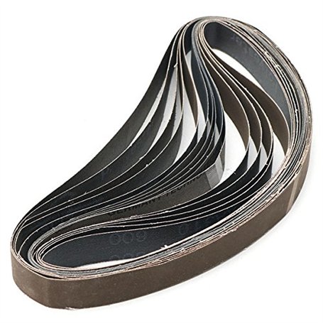Boveution 15Pcs 25X762Mm Bandes De Ponçage 600/800/1000 Grit Oxyde D’Aluminium Bandes Abrasives