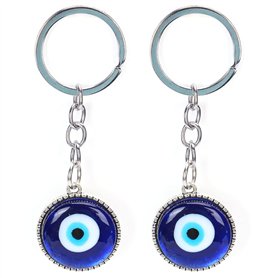 Lot de 2 Porte-clés Bleu Turc Mauvais œil
