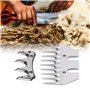2 Pcs Acier Au Carbone 9 Dents Moutons Cisailles Lame Dent Droite 10mm Espacement Des Dents Laine Tondeuse Peigne Cutter Tondeus