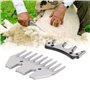 2 Pcs Acier Au Carbone 9 Dents Moutons Cisailles Lame Dent Droite 10mm Espacement Des Dents Laine Tondeuse Peigne Cutter Tondeus