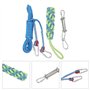 PENO Jouet de Corde pour Chien avec Perche à Ressort, Corde élastique pour Chien à Ressort en Acier Inoxydable pour Jouer en Ple