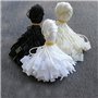 Lot de 200 étiquettes de vêtements en nylon noir avec fermeture à pression
