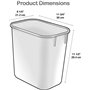 Acrimet Corbeille, Poubelle de bureau, 3,25 gallons / 13 quarts / 12 litres (en plastique) (couleur bleue) (lot de 4)