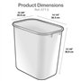 Acrimet Corbeille, Poubelle de bureau, 6,75 gallons / 27 quarts / 24 litres (en plastique) (couleur noire) (lot de 4)