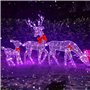 Ensemble Familial de Cerfs de Noël éclairés de 3 Pièces, Grandes Décorations de Vacances en Plein Air, Lumière LED, pour les Cou