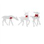 Ensemble Familial de Cerfs de Noël éclairés de 3 Pièces, Grandes Décorations de Vacances en Plein Air, Lumière LED, pour les Cou