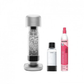 MYSODA Machine a Soda Ruby Silver. 1 bouteille 0.5L . 1 bouteille 1L. 1 cylindre 229,99 €