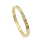 Bracelet jonc de luxe en acier inoxydable plaqué or pour femmes et hommes