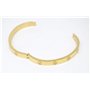 Bracelet jonc de luxe en acier inoxydable plaqué or pour femmes et hommes, Acier inoxydable, Sans pierre