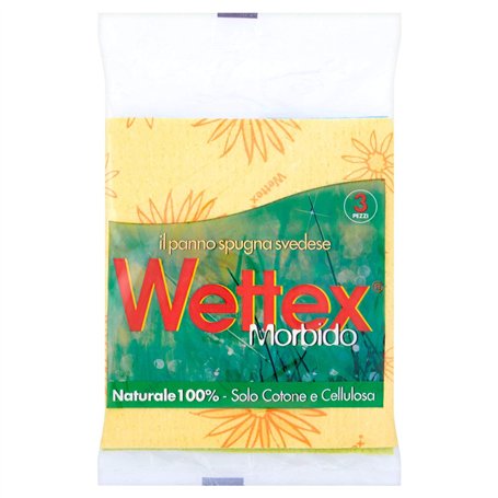 Wettex 102146 Lot de 3 Chiffons éponge Doux