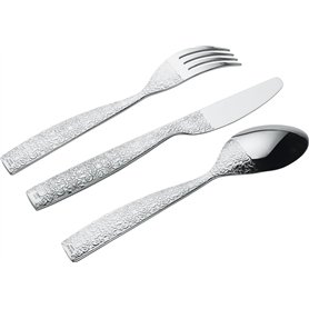 Alessi Mw03s24 Dressed Service à Couverts 24 Pièces en Acier Inoxydable 18/10 Brillant avec Décoration en Relief
