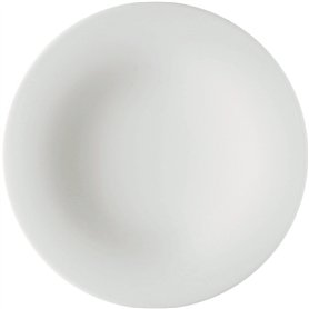 A di Alessi Ku Assiette à Dessert en Porcelaine - Blanc - Set de 4 Pièces