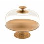Alessi Mw24 Dressed in Wood Couvercle en Pmma avec Pommeau en Bois de Hêtre