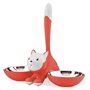 Alessi TIGRITO COMEDERO Gatos Acero Y RESINA Naranja