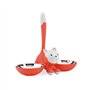 Alessi TIGRITO COMEDERO Gatos Acero Y RESINA Naranja