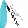 Alessi | Parrot AAM32 AZ - Tire-bouchon pour Sommelier en Fonte d'Aluminium et PC, Bleu Clair