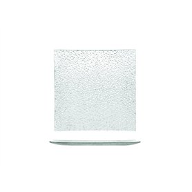 H&h set 6 piatti in vetro quadro gocce 20