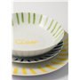H&H, vaisselle 18 pièces Casa Amor, service de table complet pour 6 personnes, porcelaine, avec lettrage, lavable au lave-vaisse