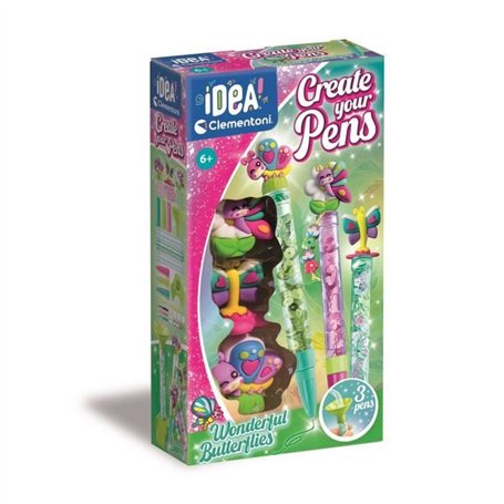 CLEMENTONI - Crée tes stylos - Wonderful Butterflies