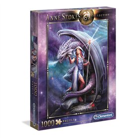 Clementoni - 39525 - Puzzle - 1000 Pièces - Monde Fantastique - Mage Dragon - Jeu de Création et Logique pour Enfants - à Partir