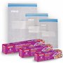 FRIO – 15 Sac Congélation ZIP 6L (taille L - 29x42 cm) Réutilisables et Hermétiques avec double ZIP, Sachets Plastiques Transpar