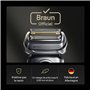 Braun Tête De Rasoir Electrique Homme Series 9 PRO + 96M Noire, ORIGINALE, Remplacement De La Grille Pour Un Rasage De Près, Lam