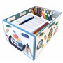 Lavatelli Organisateur Scolaire - Boîte Rangement Carton Rigide - Papeterie, Fournitures A4 - Compartiments Ajustables, Porte-St