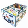 Lavatelli Organisateur Scolaire - Boîte Rangement Carton Rigide - Papeterie, Fournitures A4 - Compartiments Ajustables, Porte-St