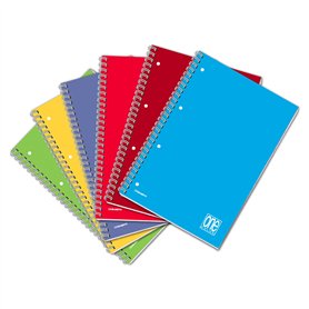 Blasetti - Lot de 6 One Color - Cahier de composition Reliure à spirale - Format A4 (22
