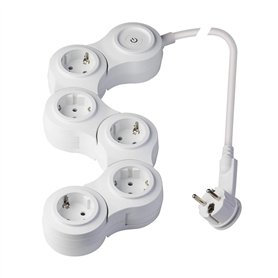 Poly Pool PP2529 multiprise Snake articulée avec 5 Prises Standard Grandes