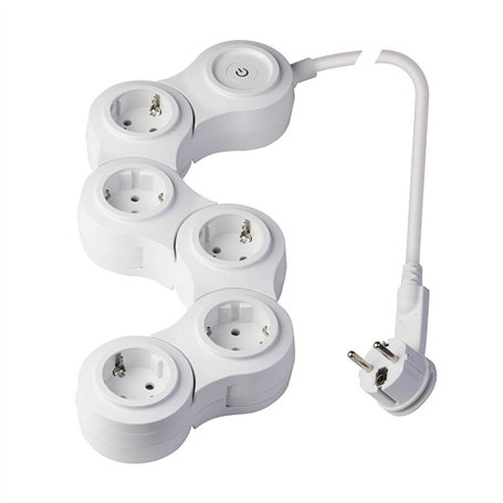 Poly Pool PP2529 multiprise Snake articulée avec 5 Prises Standard Grandes