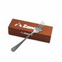 zanetti Lot de 12 fourchettes de table en acier inoxydable 18/C, modèle Leonardo, lot de 12 pièces, fabriqué en Italie, gris