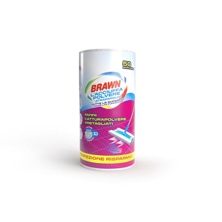 Brawn HQ Rouleau avec Chiffons prédécoupés pour balais Standard et balais Maxi