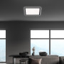 Panneau LED BRILONER LEUCHTEN SLIM, 18 W, 2400 lm, IP20, noir, plastique, 29,3 x 29,3 x 2,8 cm