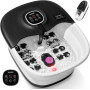 Bain de Pieds Pliable avec Chauffage, Spa Pour Pieds avec Télécommande, 16 Rouleaux de Massage, Bulles, Pierre Ponce, Infrarouge