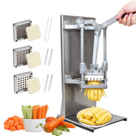 Anatole Coupe-Frites Professionnel Vertical avec Lame 6mm 9mm 13mm en Acier Inoxydable Trancheuse de Légumes Manuel Coupe Pommes