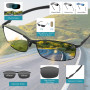 PKRANZYHKAL Lunettes de soleil homme polarisées, UV400, Metal, Classique, 3 Couleurs, Sport, Voyage