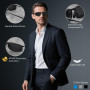 PKRANZYHKAL Lunettes de soleil homme polarisées, UV400, Metal, Classique, 3 Couleurs, Sport, Voyage