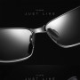 PKRANZYHKAL Lunettes de soleil homme polarisées, UV400, Metal, Classique, 3 Couleurs, Sport, Voyage