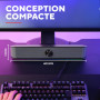 Trust Gaming GXT 1619 Rhox Barre de Son RGB 12W (6W RMS), Enceinte PC Stéréo Alimentation USB, Format Compact, Câble AUX 3.5 mm,